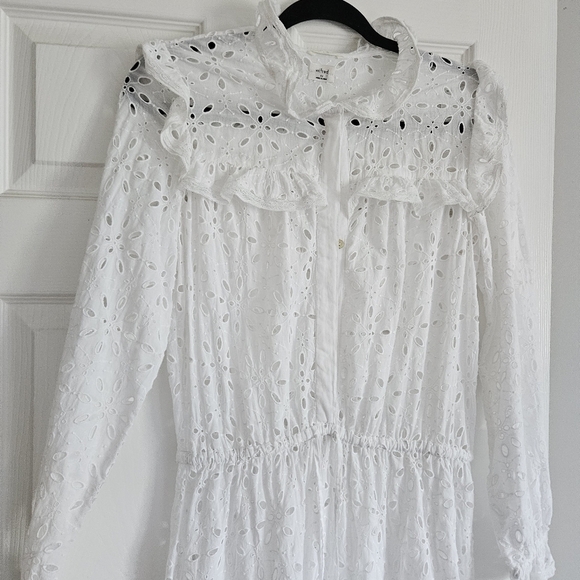 Aritzia- Wilfred La Boheme Gaia Eyelet White Lace Dress Size XS. - Picture 6 of 7